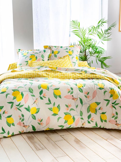 Becquet - Taie traversin LEMON BIRD en coton - Kiabi
