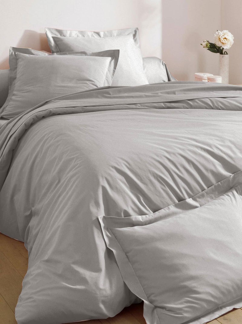 Becquet - Taie traversin PERCALE 2015 en coton Gris clair - Kiabi
