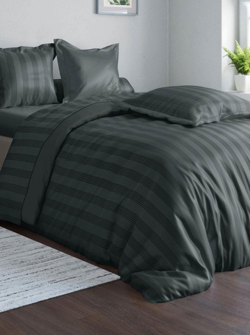 Becquet - Taie traversin SATIN RAYE/UNI en coton - Kiabi