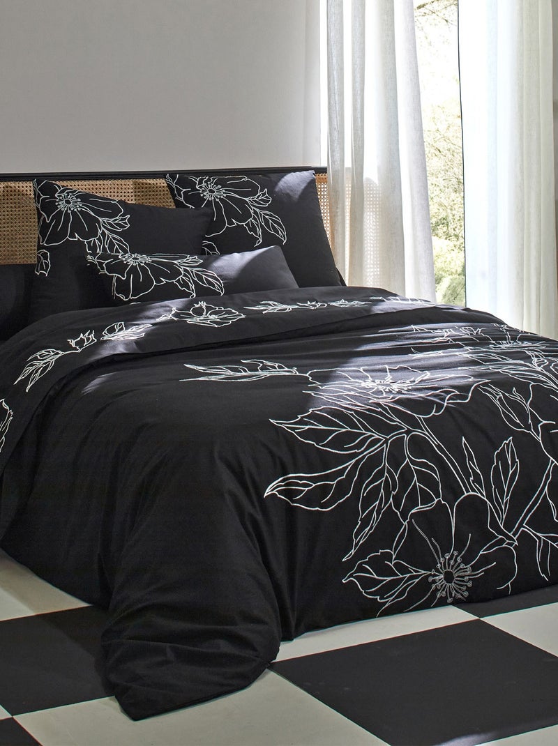 Becquet - Taie traversin SUZON en coton Noir - Kiabi