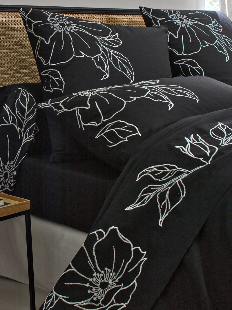 Becquet - Taie traversin SUZON en coton Noir - Kiabi