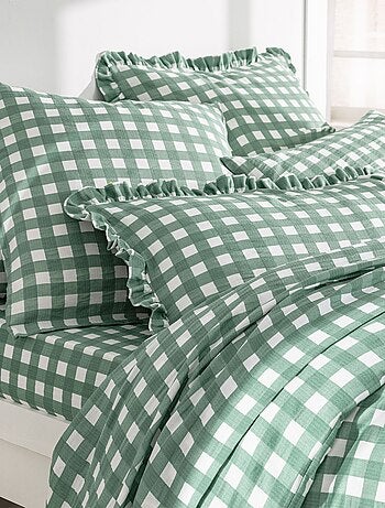 Becquet - Taie traversin VICHY en coton