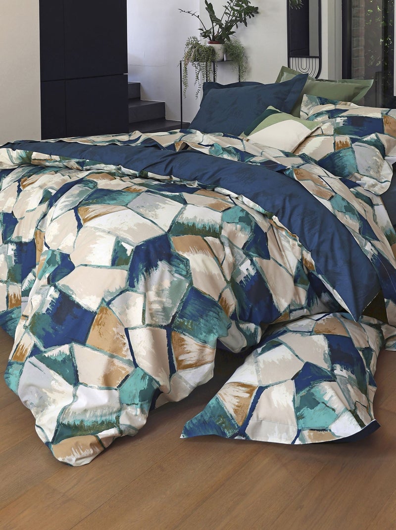 Becquet - Taie traversin VITRAUX en coton Bleu foncé - Kiabi