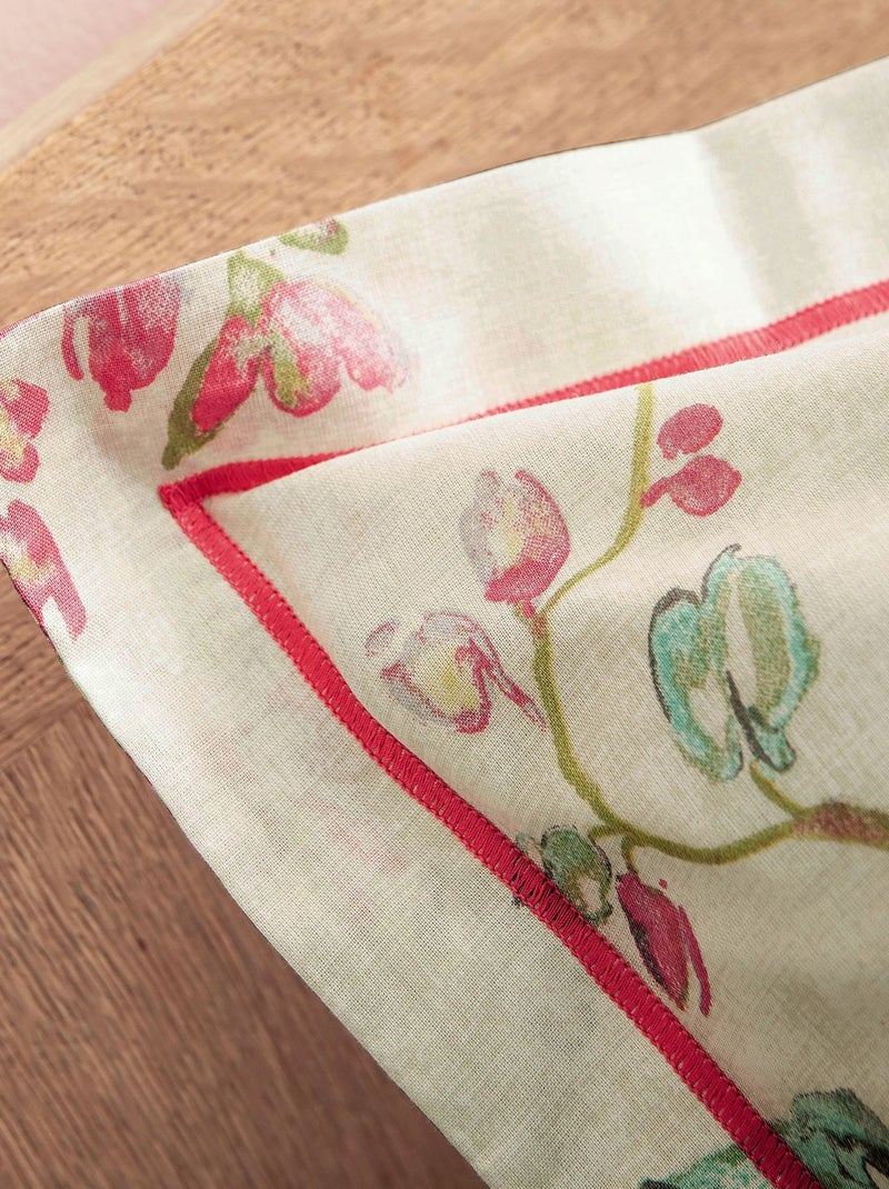 Becquet - Taie volant ADENA en coton Rose - Kiabi