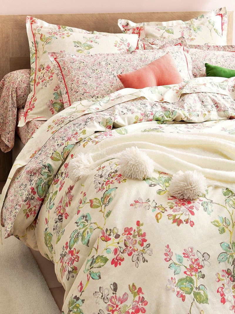 Becquet - Taie volant ADENA en coton Rose - Kiabi