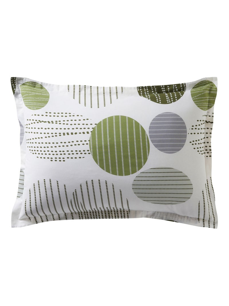 Becquet - Taie volant BAXLEY en coton Vert - Kiabi