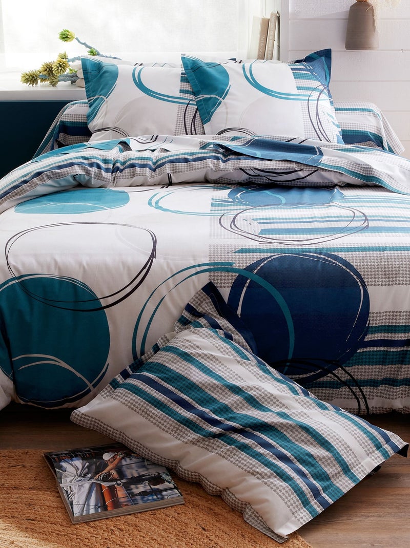 Becquet - Taie volant CAP ETE en coton Bleu - Kiabi