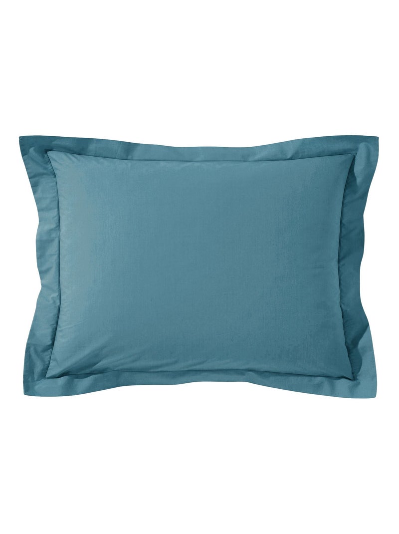 Becquet - Taie volant COTON UNI LAURÉAT en coton Bleu turquoise - Kiabi