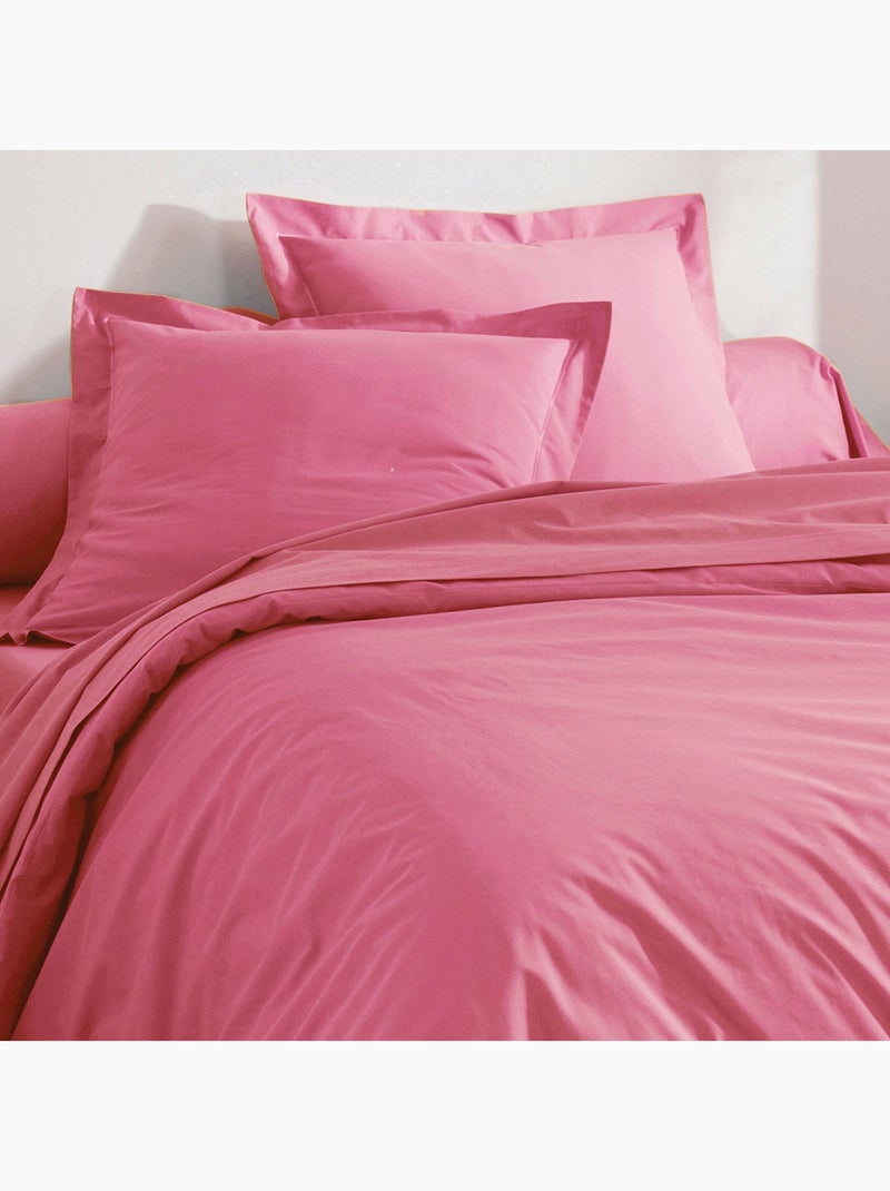 Becquet - Taie volant COTON UNI LAURÉAT en coton Rose bonbon - Kiabi