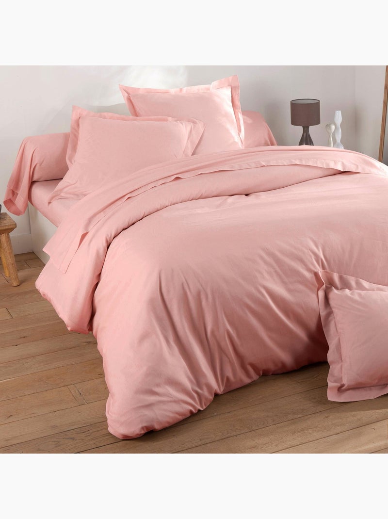 Becquet - Taie volant COTON UNI LAURÉAT en coton Rose clair - Kiabi