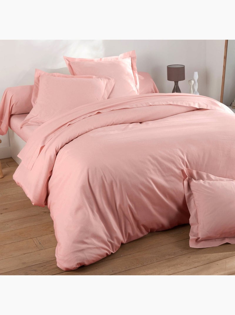 Becquet - Taie volant COTON UNI LAURÉAT en coton Rose clair - Kiabi