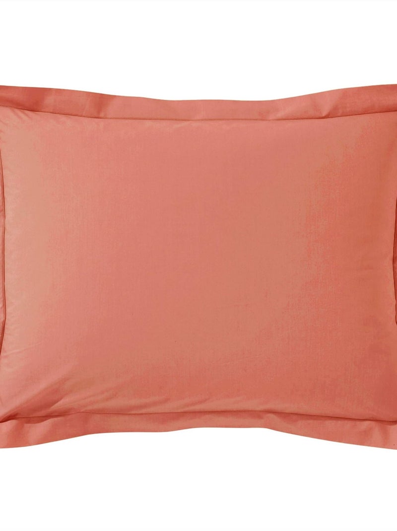 Becquet - Taie volant COTON UNI LAURÉAT en coton Saumon - Kiabi