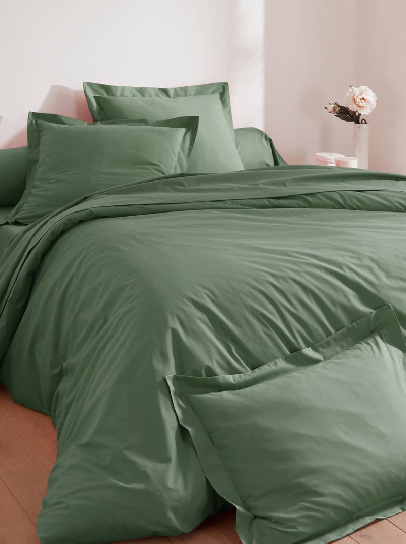 Becquet - Taie volant COTON UNI LAURÉAT en coton Vert foncé - Kiabi