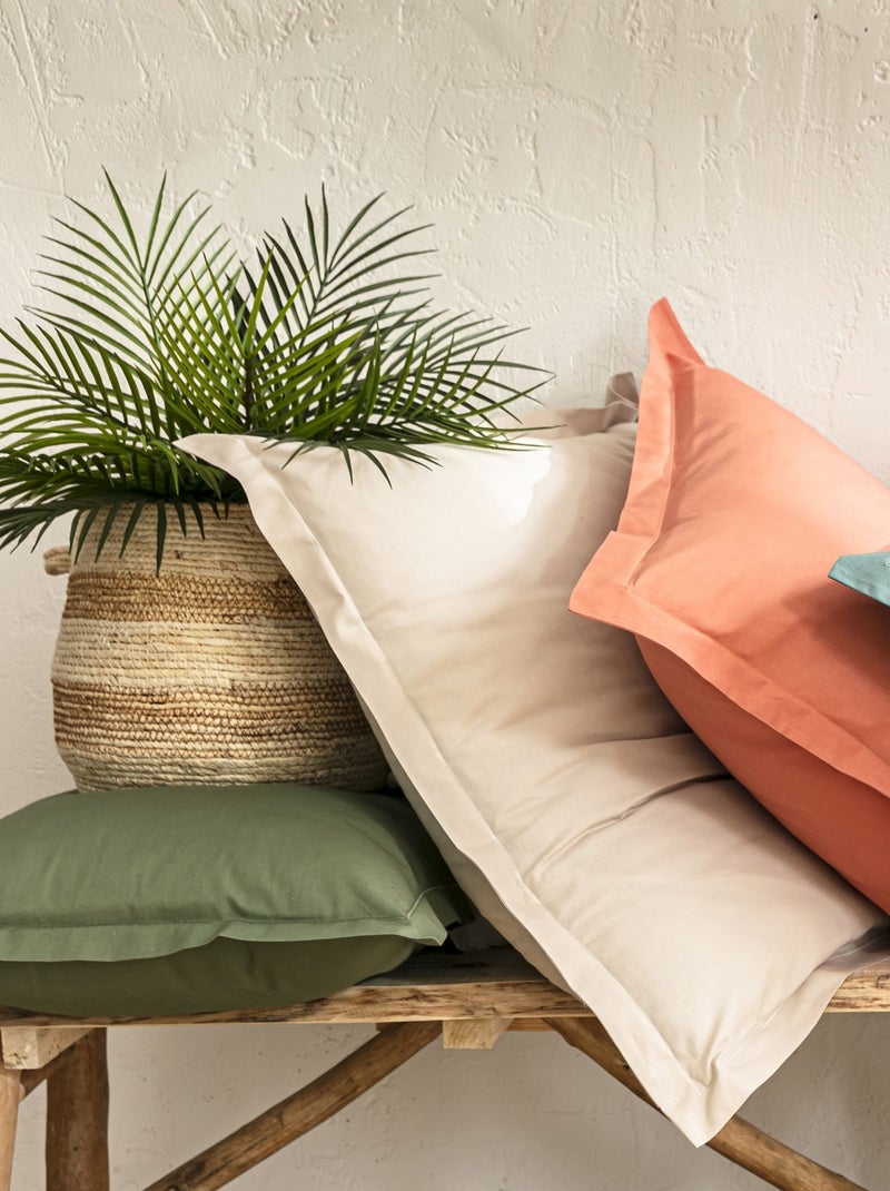 Becquet - Taie volant COTON UNI LAURÉAT en coton Vert foncé - Kiabi