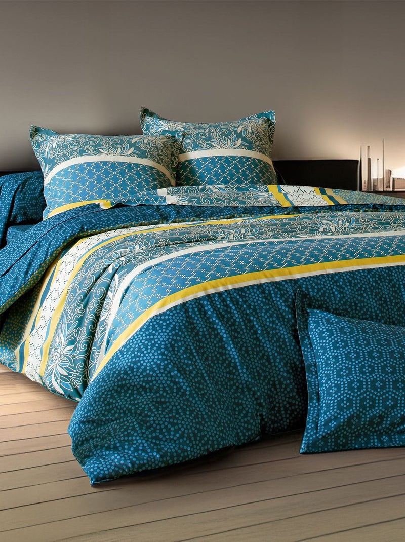 Becquet - Taie volant CUZCO en coton Bleu - Kiabi