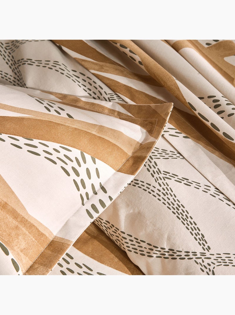 Becquet - Taie volant DÉSERTIQUE en coton Beige - Kiabi