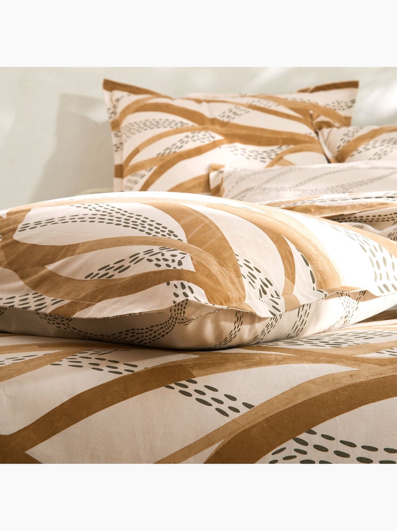 Becquet - Taie volant DÉSERTIQUE en coton Beige - Kiabi