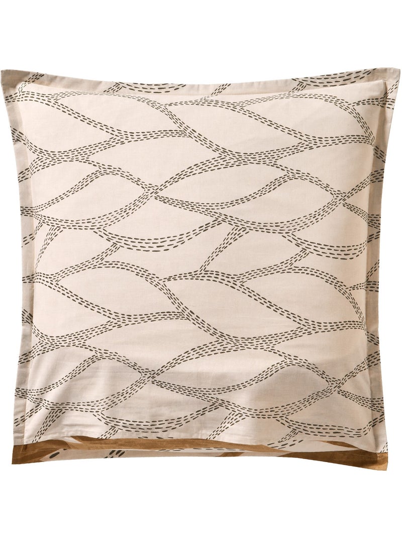 Becquet - Taie volant DÉSERTIQUE en coton Beige - Kiabi