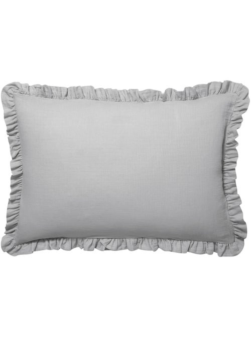 Becquet - Taie volant DOUBLE GAZE en coton - Kiabi