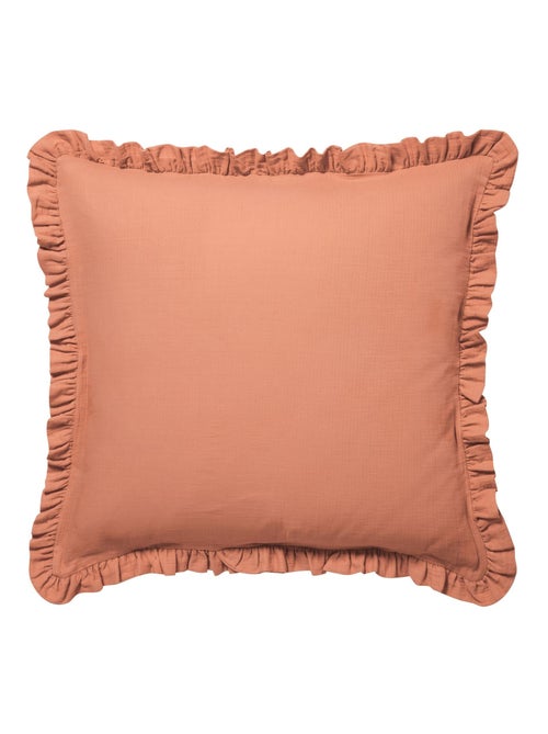 Becquet - Taie volant DOUBLE GAZE en coton - Kiabi