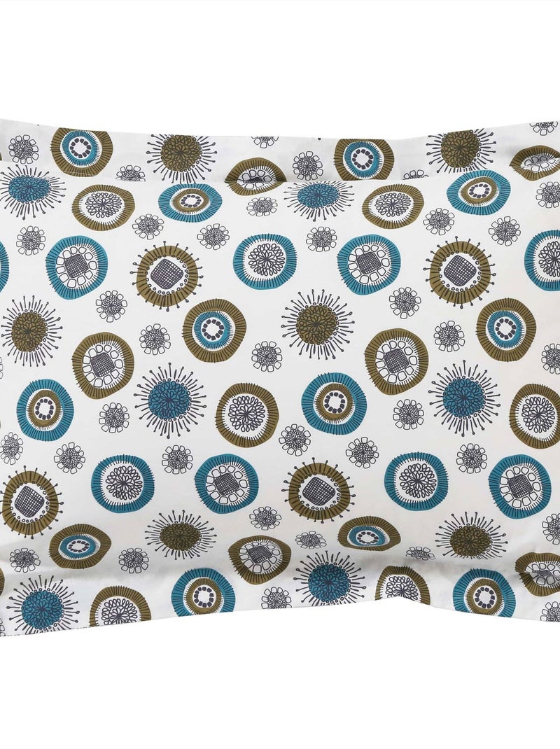 Becquet - Taie volant FIFTY en coton Bleu - Kiabi