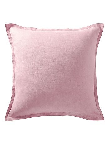 Becquet - Taie volant Gamme unie lin prélavé en lin