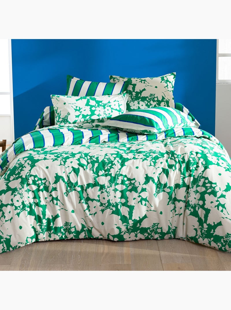 Becquet - Taie volant GREEN SPRING en coton Vert - Kiabi