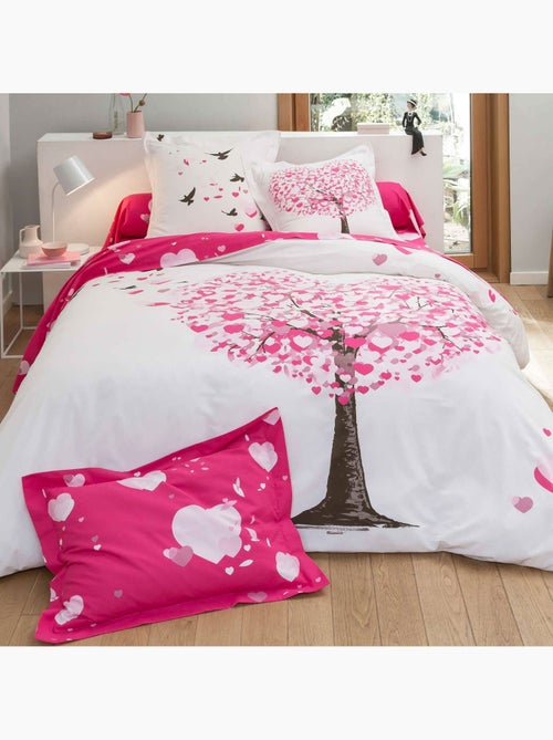 Becquet - Taie volant HEART TREE en coton - Kiabi