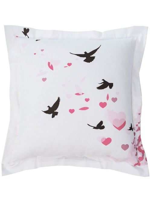 Becquet - Taie volant HEART TREE en coton - Kiabi