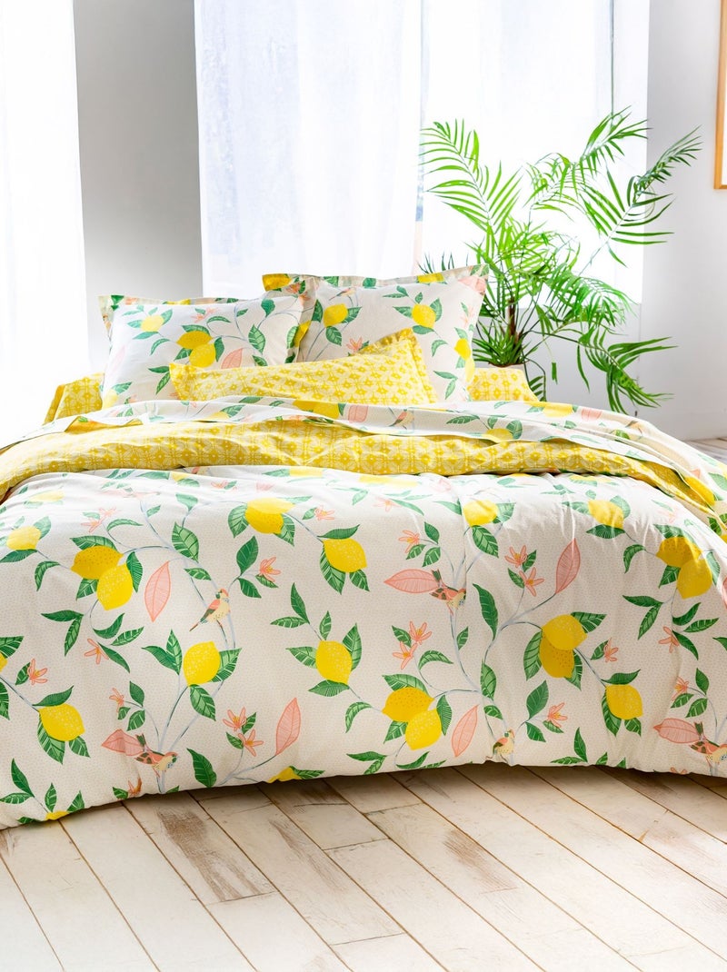 Becquet - Taie volant LEMON BIRD en coton Jaune citron - Kiabi