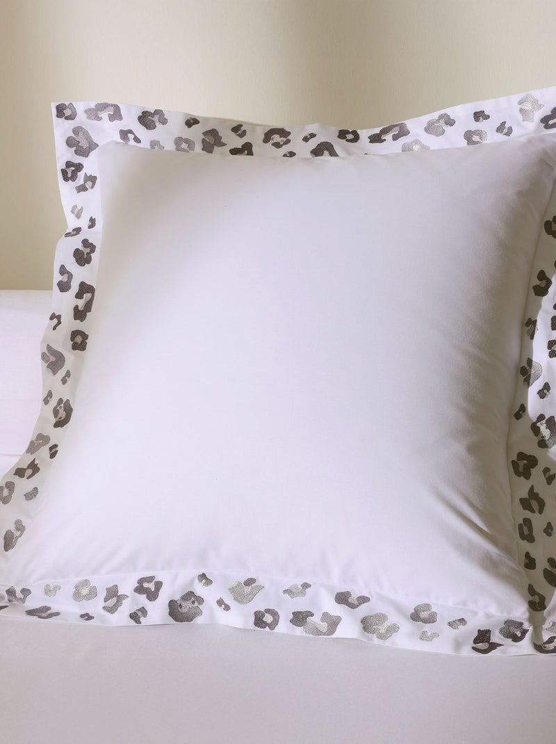 Becquet - Taie volant LEOPOLD en coton Blanc - Kiabi