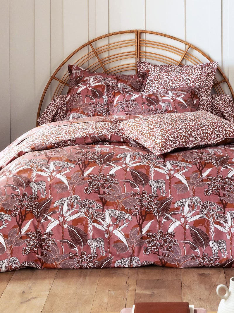 Becquet - Taie volant PANTHERE en coton Rose foncé - Kiabi