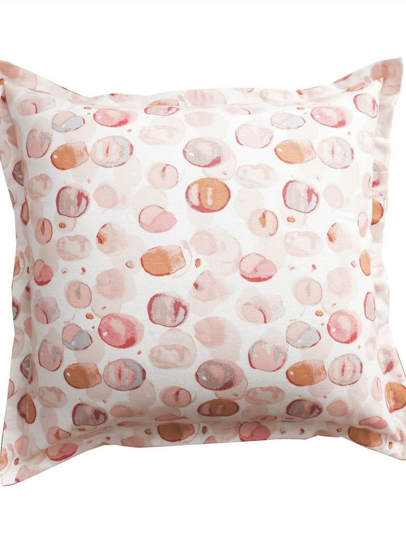 Becquet - Taie volant PASTILLES COTON en coton Rose - Kiabi