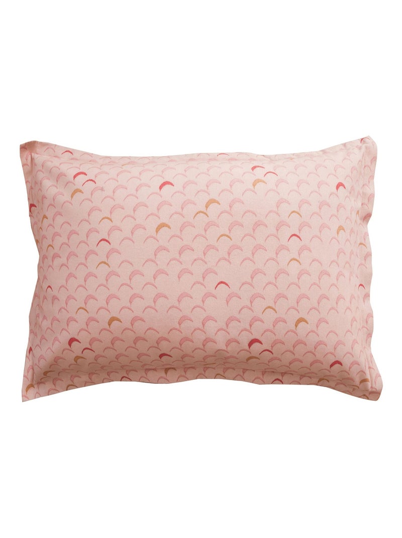 Becquet - Taie volant PASTILLES COTON en coton Rose - Kiabi