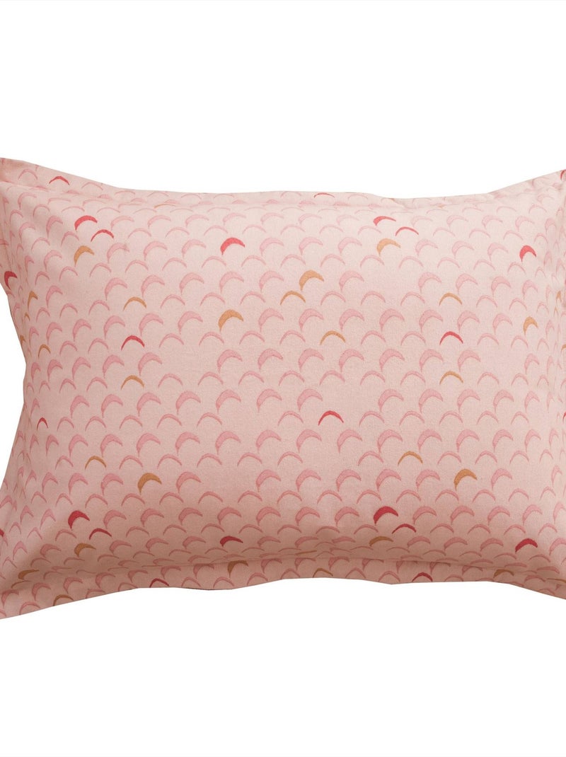 Becquet - Taie volant PASTILLES COTON en coton Rose - Kiabi