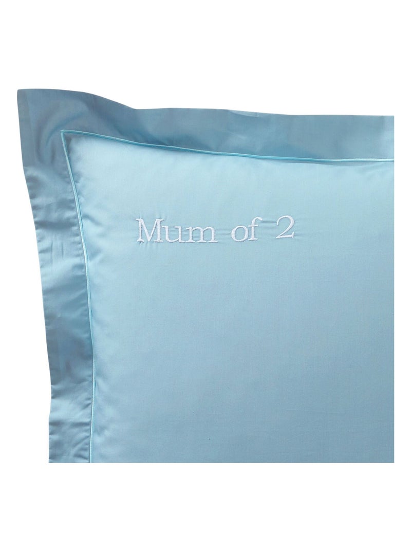 Becquet - Taie volant PERCALE 2015 en coton Bleu - Kiabi