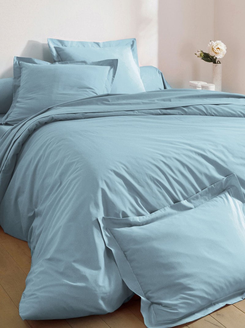 Becquet - Taie volant PERCALE 2015 en coton Bleu - Kiabi