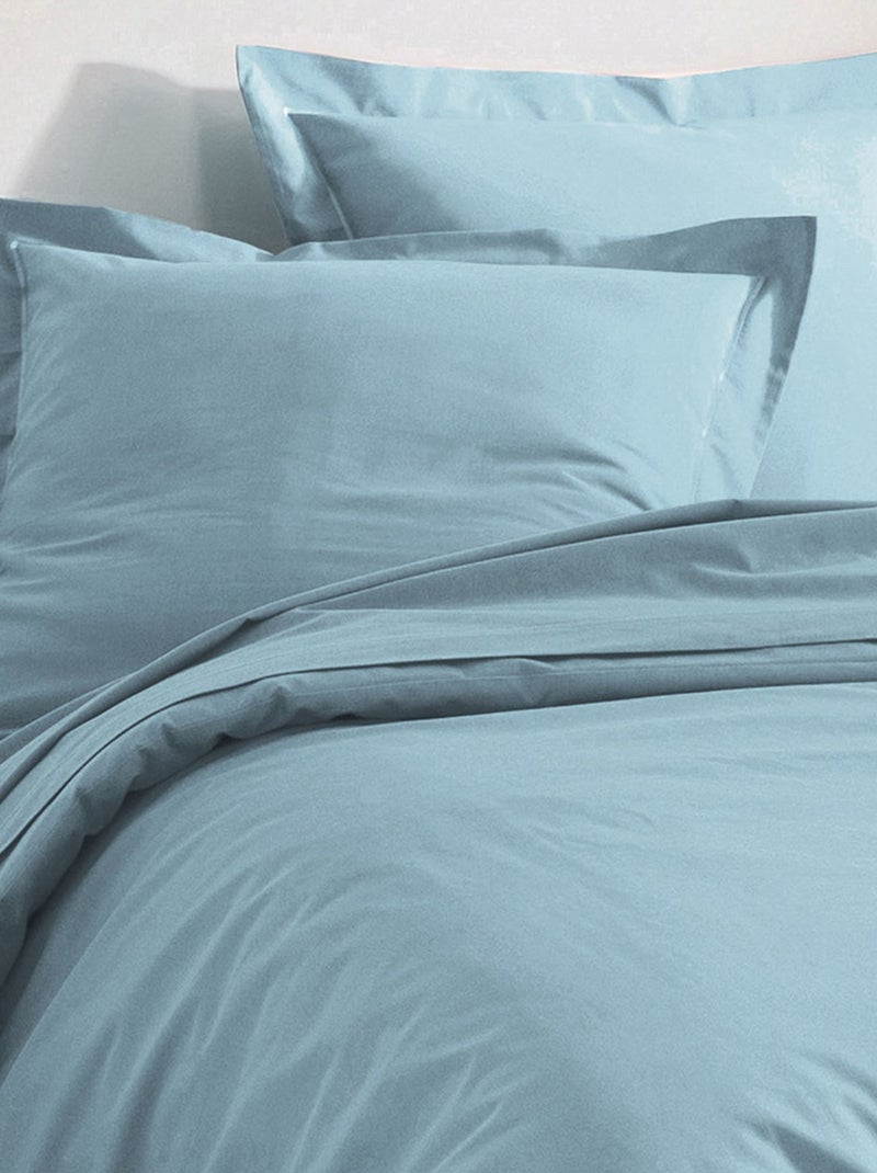Becquet - Taie volant PERCALE 2015 en coton Bleu - Kiabi