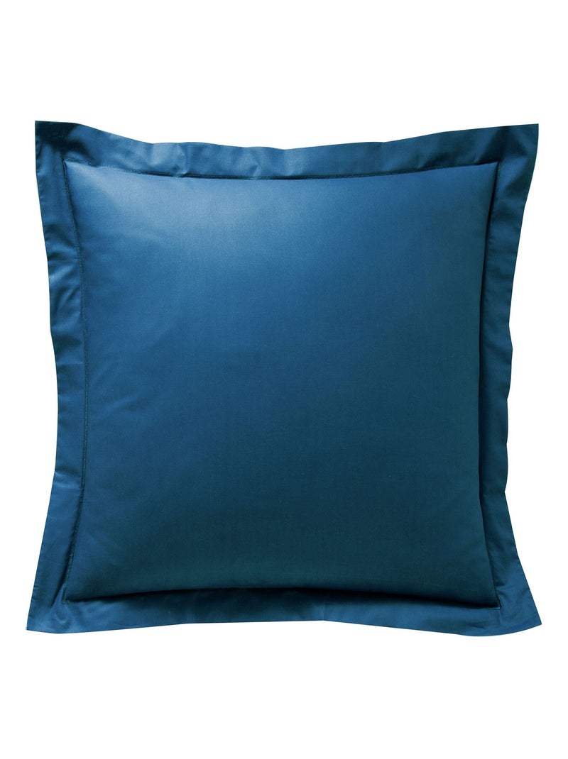 Becquet - Taie volant PERCALE 2015 en coton Bleu nuit - Kiabi