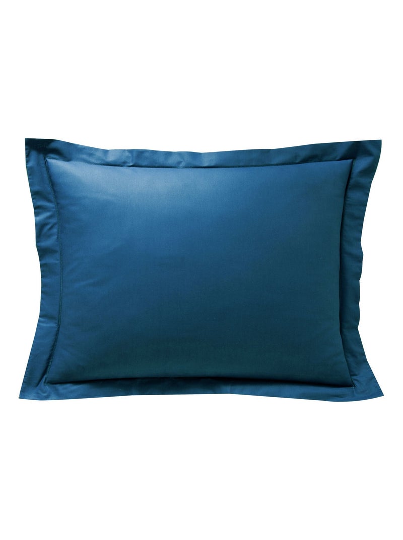 Becquet - Taie volant PERCALE 2015 en coton Bleu nuit - Kiabi