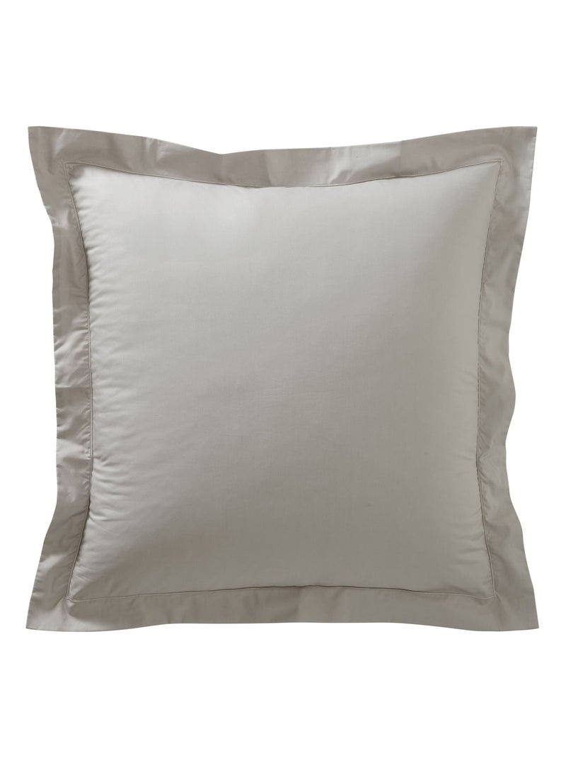 Becquet - Taie volant PERCALE 2015 en coton Gris clair - Kiabi
