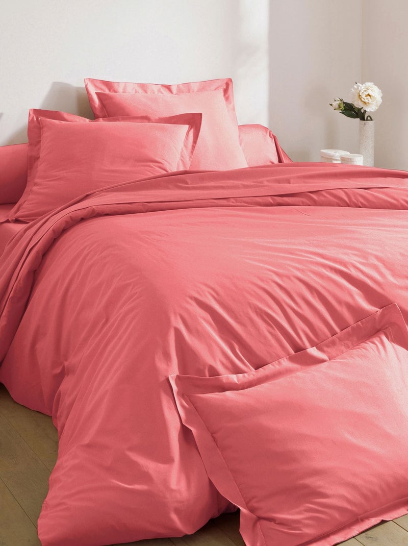 Becquet - Taie volant PERCALE 2015 en coton Rose foncé - Kiabi