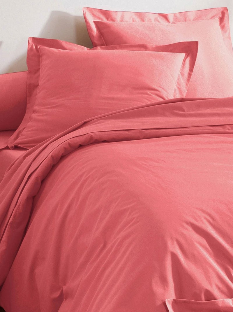 Becquet - Taie volant PERCALE 2015 en coton Rose foncé - Kiabi