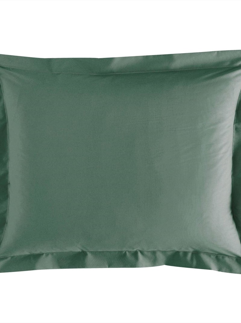 Becquet - Taie volant PERCALE 2015 en coton Vert - Kiabi