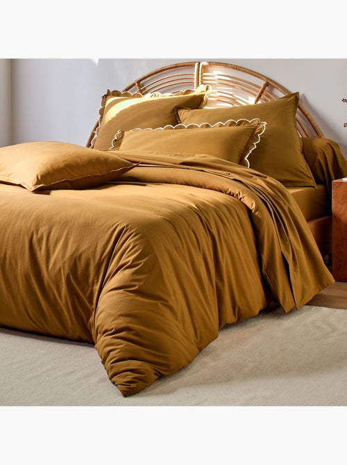Becquet - Taie volant PERCALE LAVEE ONDULEE en coton - Kiabi