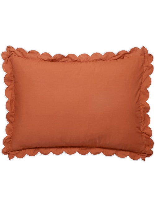 Becquet - Taie volant PERCALE LAVEE ONDULEE en coton - Kiabi Becquet - Taie volant PERCALE LAVEE ONDULEE en coton - Kiabi