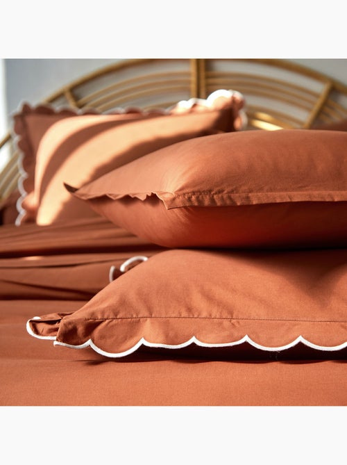 Becquet - Taie volant PERCALE LAVEE ONDULEE en coton - Kiabi Becquet - Taie volant PERCALE LAVEE ONDULEE en coton - Kiabi