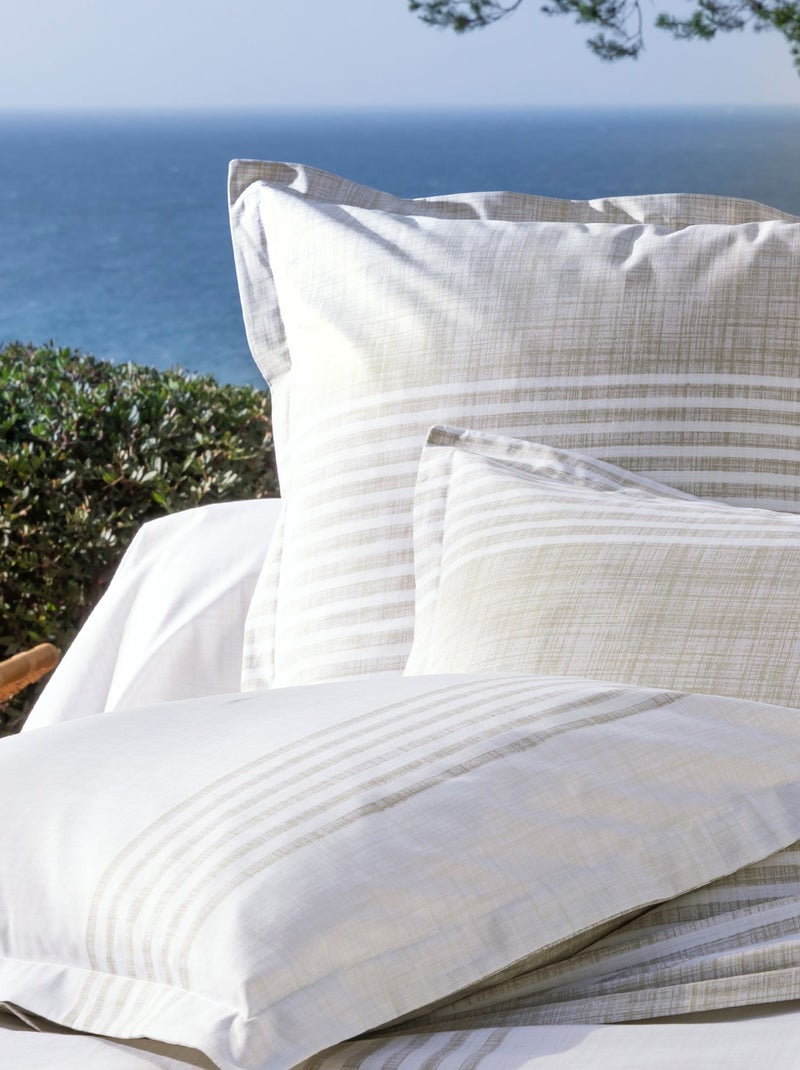 Becquet - Taie volant PLONGEOIR en coton Beige - Kiabi