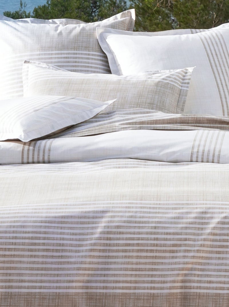 Becquet - Taie volant PLONGEOIR en coton Beige - Kiabi