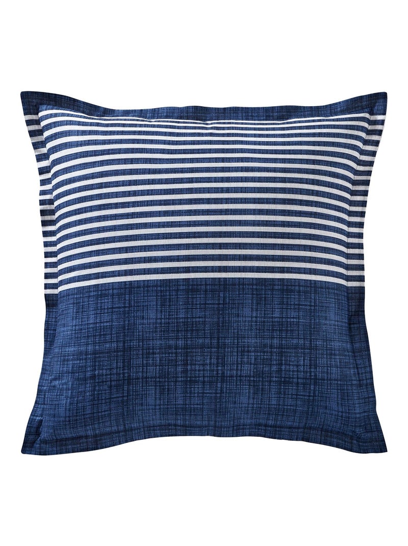 Becquet - Taie volant PLONGEON en coton Bleu marine - Kiabi